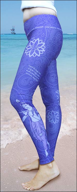 Krishna and Radha Yoga Pants by Sushila Oliphant